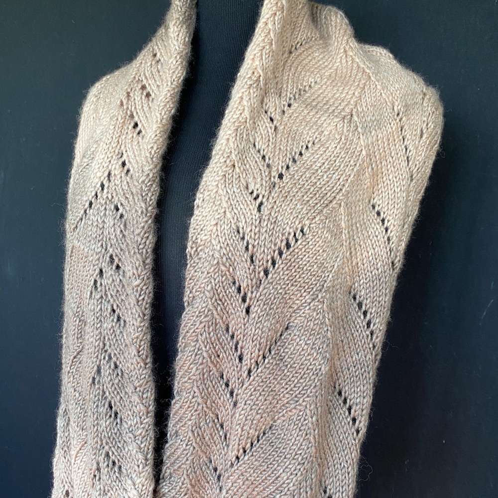 New Hand Knitted Lace Cowl Scarf with a Headband, Gift for Her